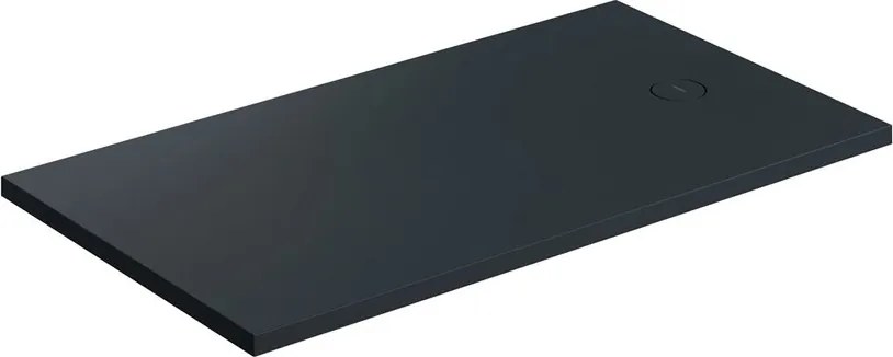Cadita de dus compozit Omnires AquaRock M+ dreptunghiulara negru lava mat 90x140 cm