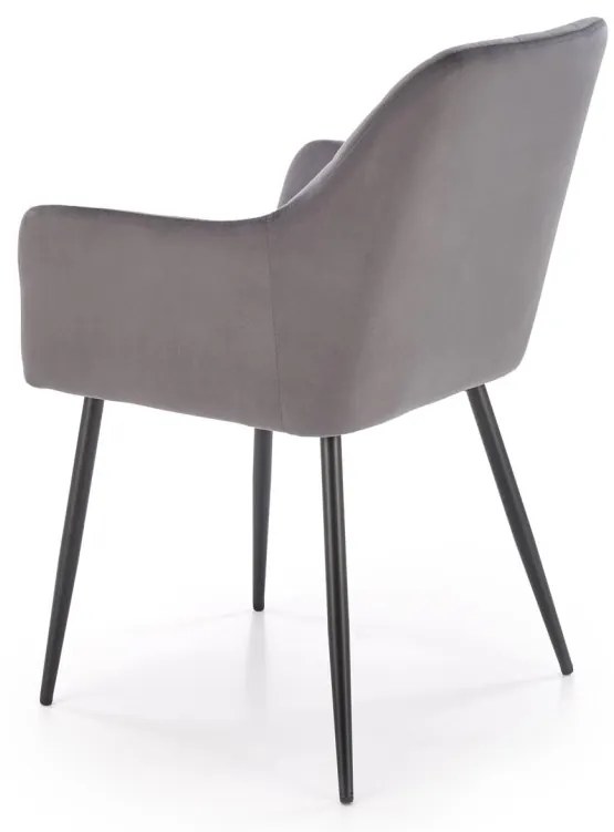 Scaun K558 velvet gri