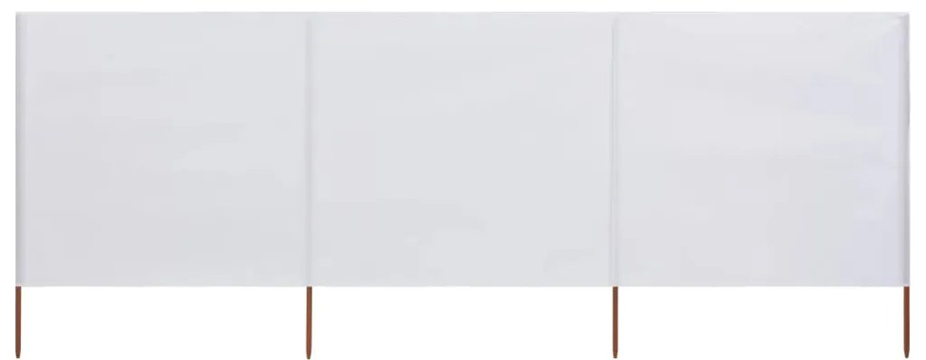 vidaXL Paravan anti-vânt cu 3 panouri, nisipiu, 400 x 160 cm, textil