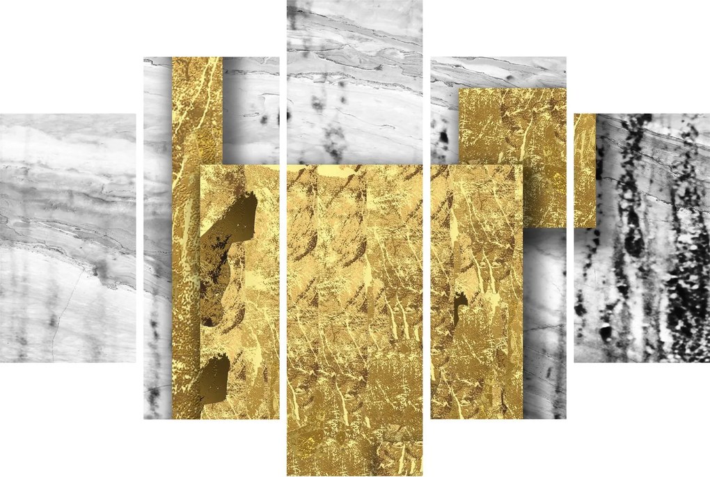 Tablou - Pătrate de aur N⁰1 (150x105 cm)