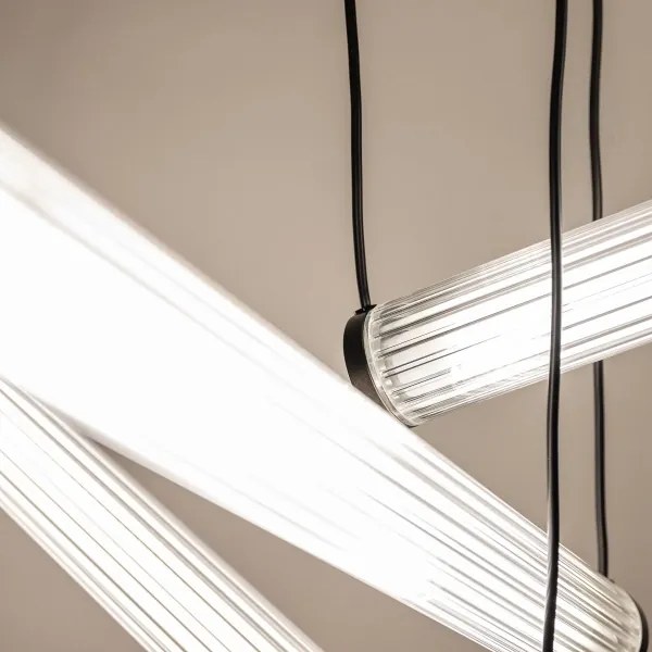 Zuma Line 1238 - Lustră suspendată LED dimabilă pe cablu COMO LED/64W/230V 2700-6500K, neagră, cu telecomandă