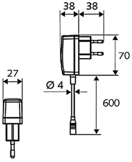 Baterie lavoar stativă cu senzor SCHELL PURIS E, crom - 012260