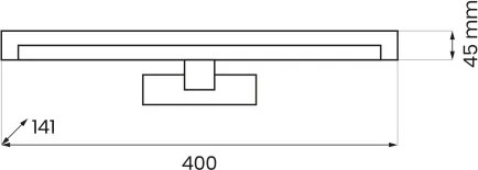 Iluminare LED pentru oglindă de baie MIRORE LED/8W/230V, 40 cm, IP44, negru