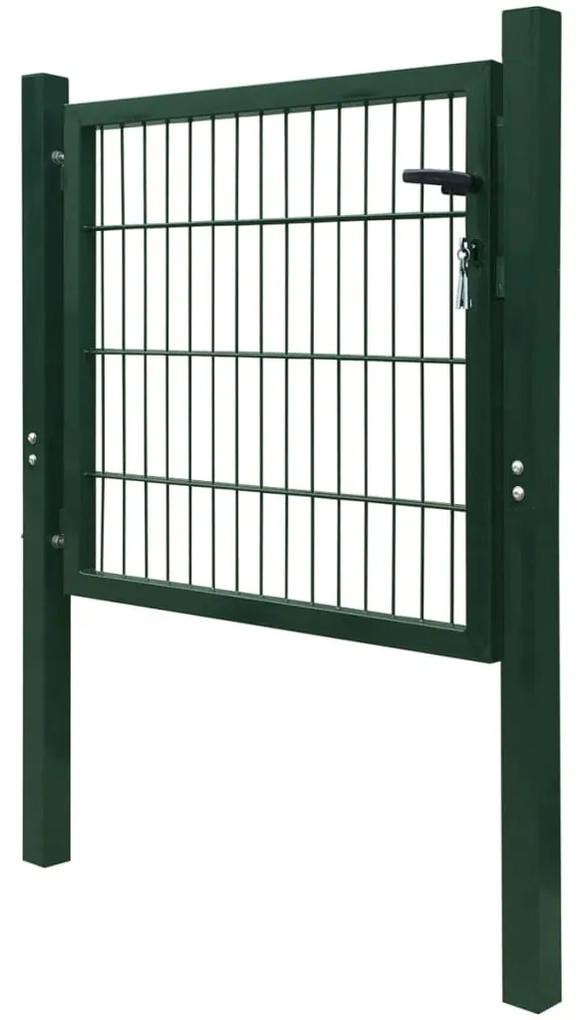 Poarta pentru gard 2D (simpla), verde, 106x130 cm Verde, 106 x 130 cm