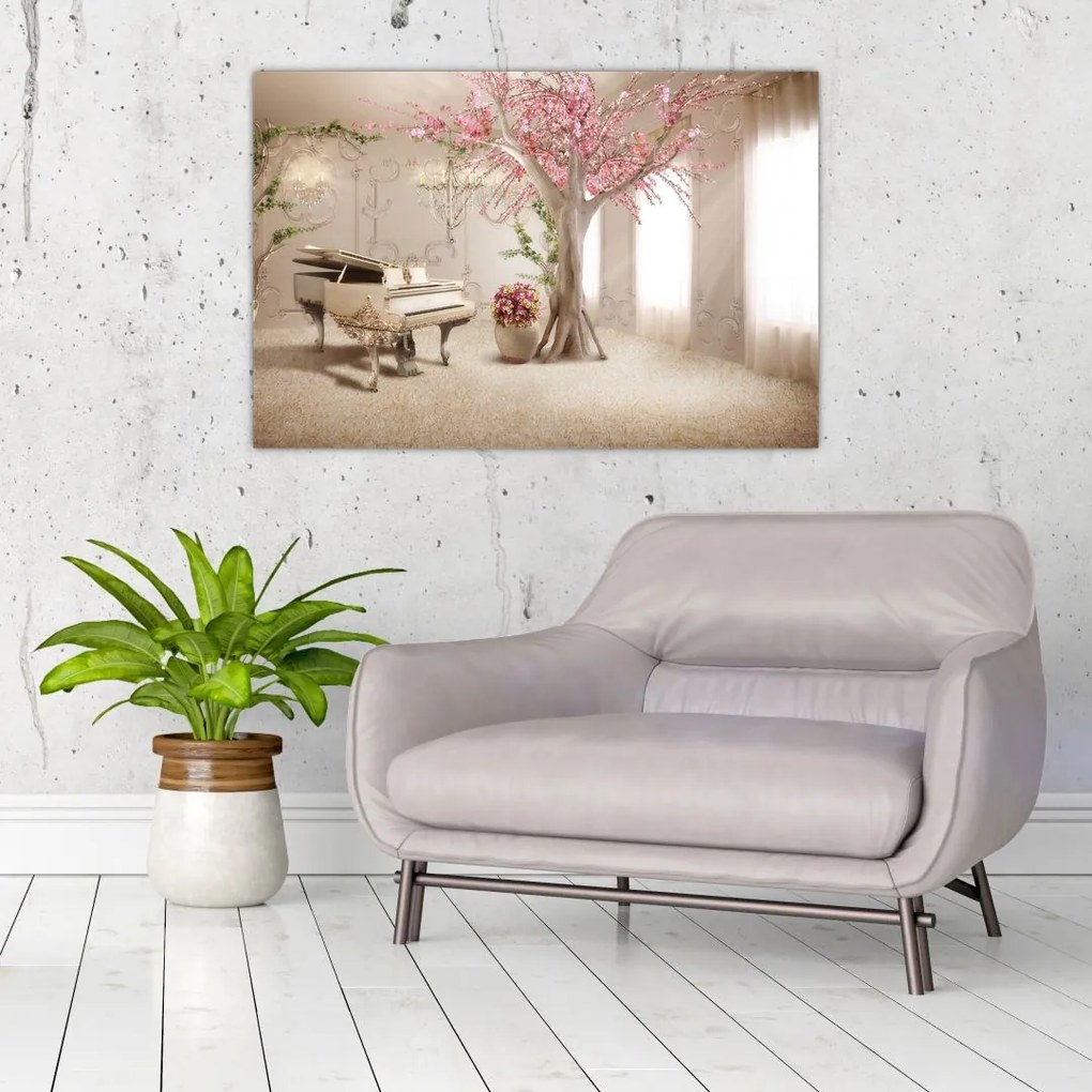 Tablou - Interior de vis cu pian (90x60 cm)