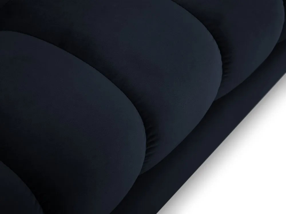 Colțar tapițat Bali, Albastru închis/5 locuri/picioare negre/partea stângă/ L293 x l185 x h75