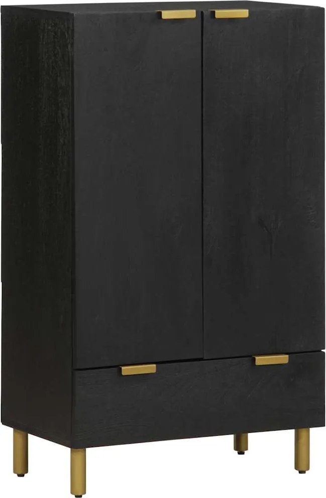 vidaXL Dulap înalt, negru, 60x33x100 cm, lemn prelucrat