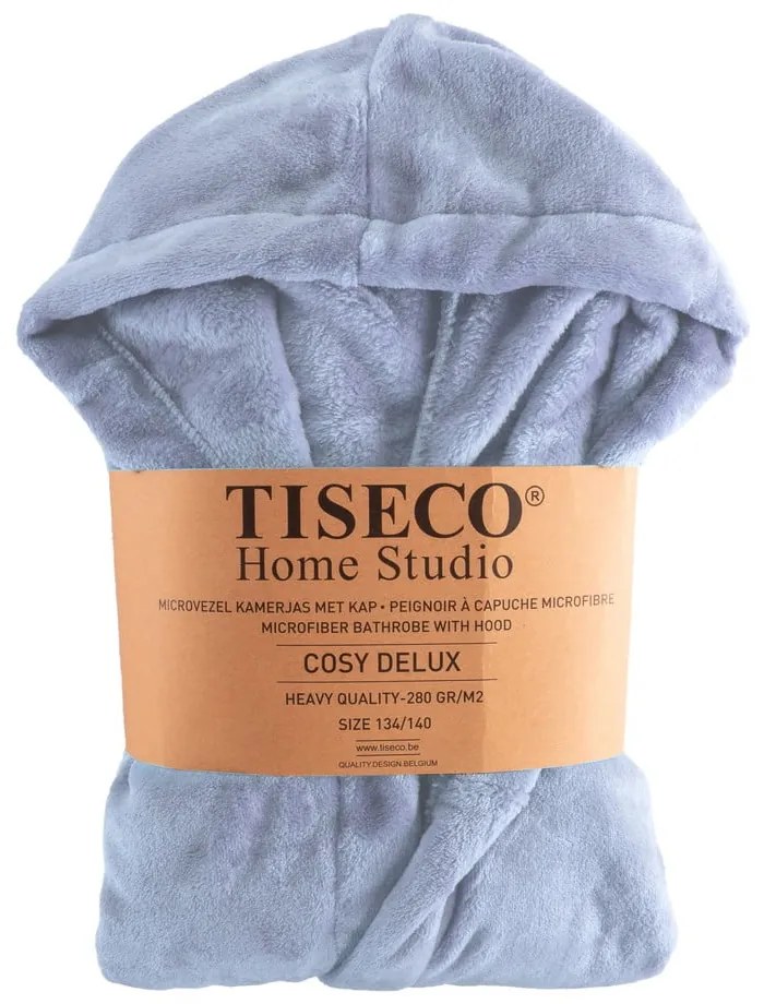 Halat pentru copii albastru 122-128 din micropluș/cocolino Delux – Tiseco Home Studio