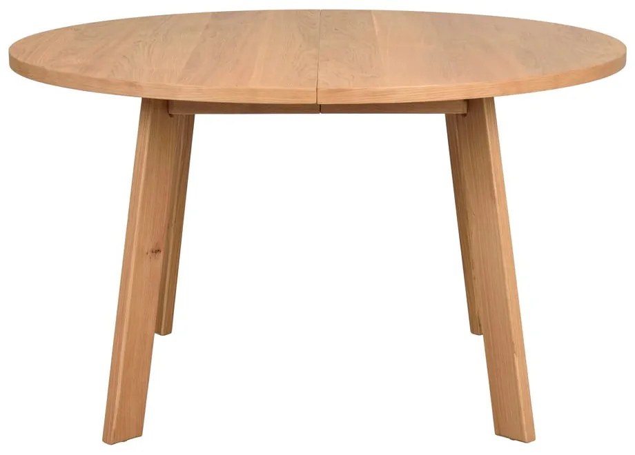 Masă de dining natural rotundă extensibilă cu aspect de lemn de stejar ø 130 cm Glenside – Rowico