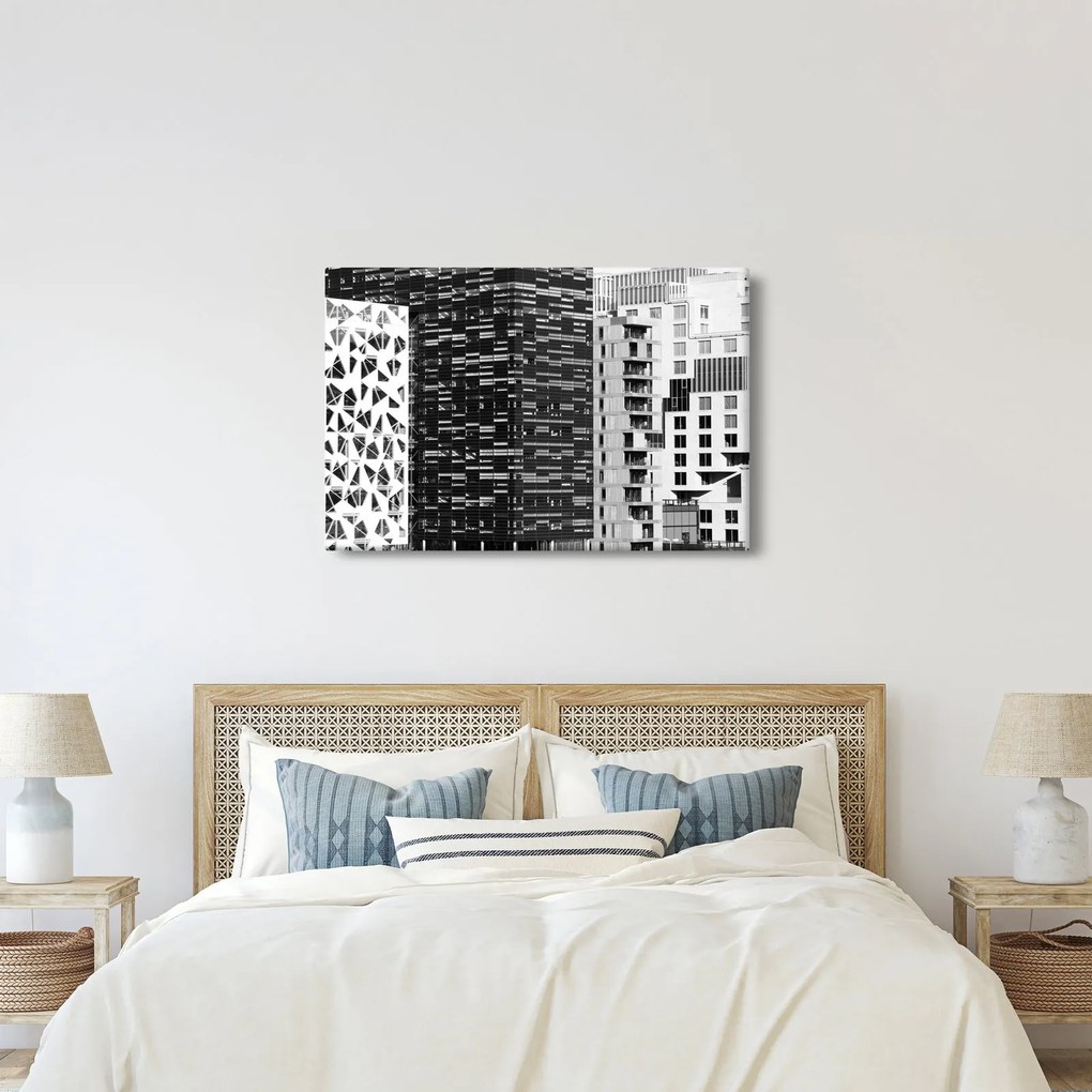Tablou cu arhitectura alb neagră (90x60 cm)