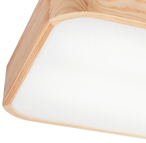 Plafonieră OAK SQUARE 4xE27/15W/230V 45x45 cm stejar