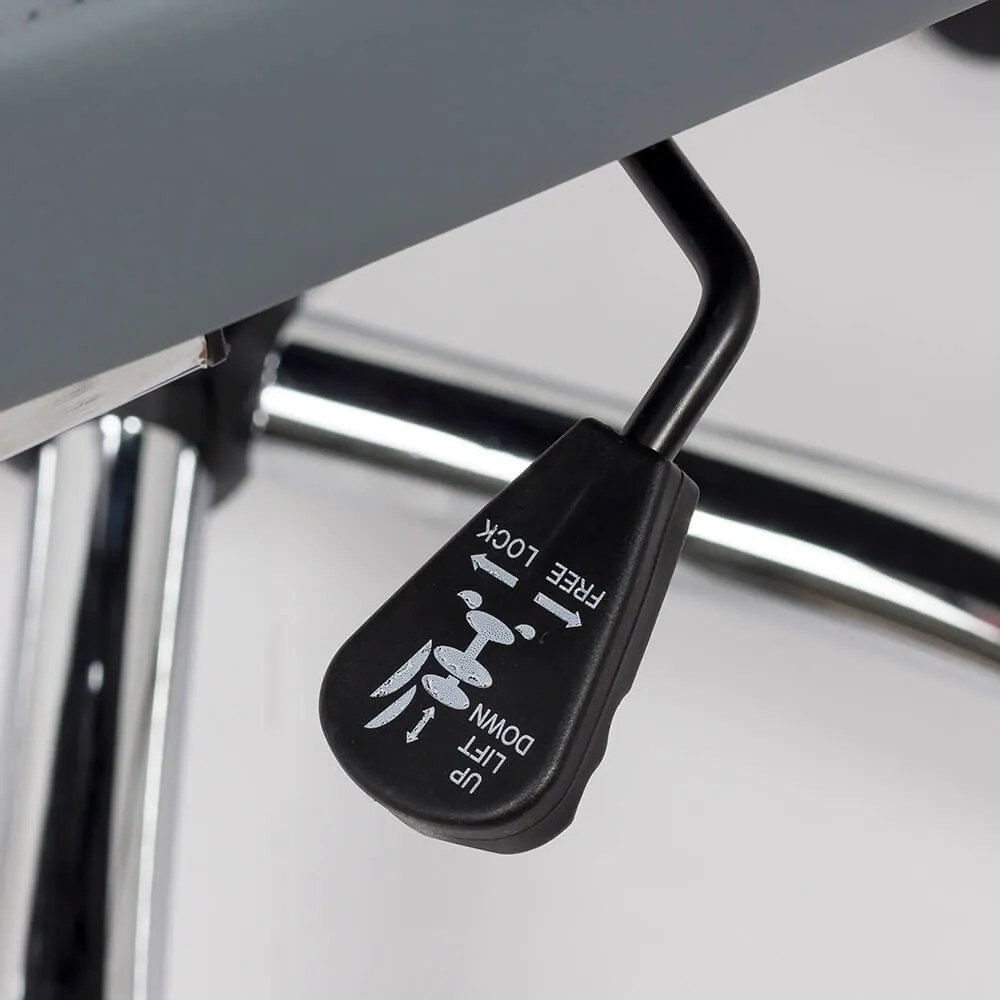 Scaun birou din piele ecologică și baza metalică OFF 319 gri