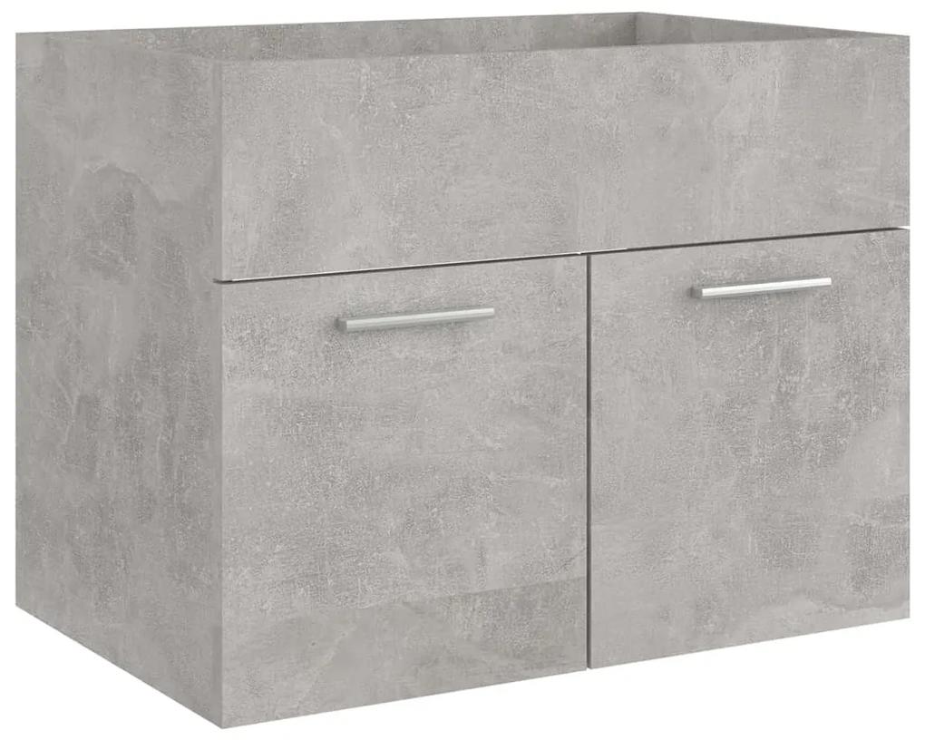 Dulap cu chiuveta incorporata, gri beton, PAL Gri beton, 60 x 38.5 x 46 cm