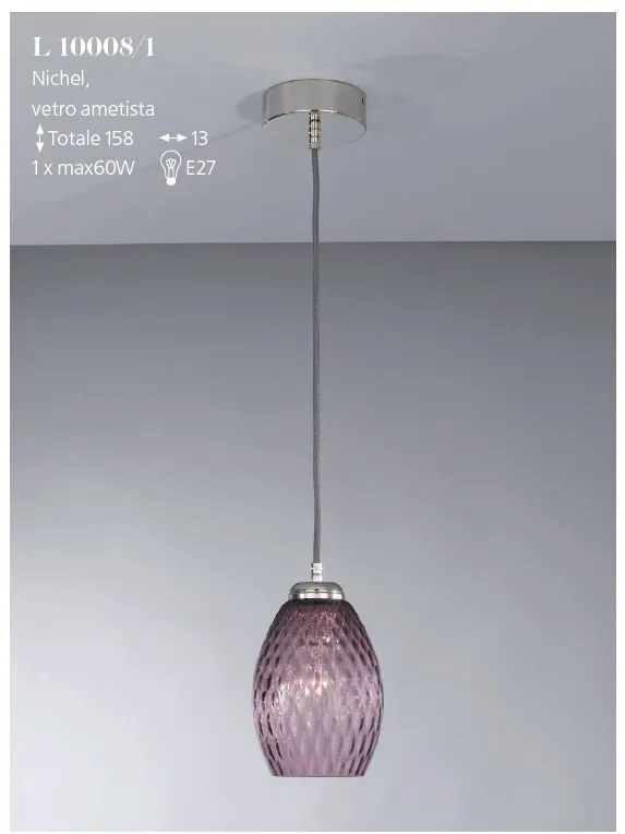 Lustra, Pendul modern design italian 10008 Amethyst