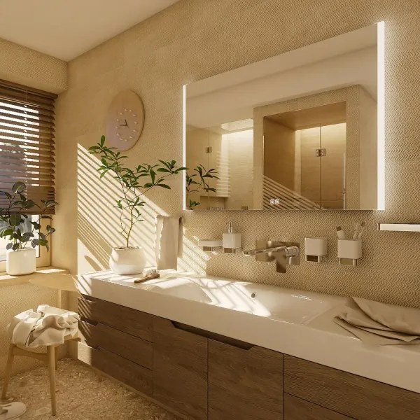 Oglindă LED retroiluminată pentru baie NIMCO ZP 11003VX 3000-6500K 70x80 cm IP44