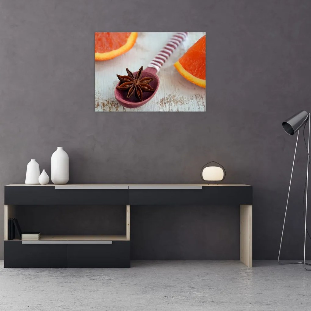 Tablou cu scorțișoară pe linguriță (70x50 cm)