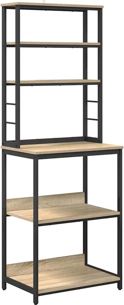 vidaXL Raft de bucătărie Stejar Sonoma 60 x 40 x 168 cm Lemn compozit