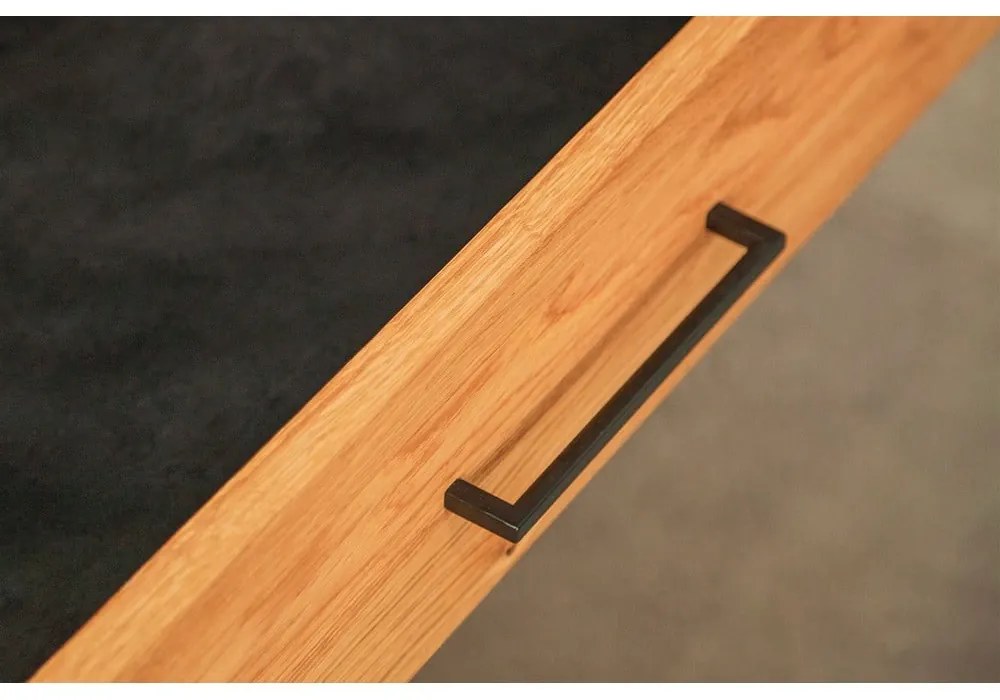 Comodă TV din lemn de stejar 90x50 cm Abies – The Beds