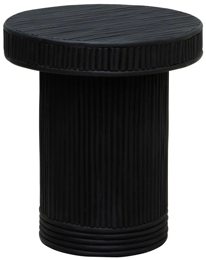 Masuta laterala, din rattan, black Barbade