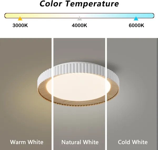 BRILAGI - Plafonieră LED dimabilă NEXO, 48W, 230V, 3000–6000K, albă, Ø 43 cm, cu telecomandă