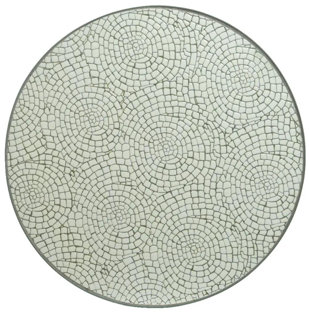 Scaun pentru gradina Eze Mosaic, Decoris, 39 x 46.5 x 93.5 cm, fier/ceramica, verde