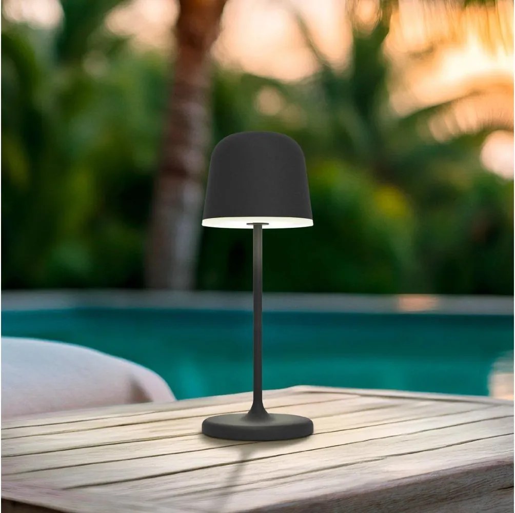 Eglo 901877 - Lampă de masă LED MANNERA-S, reglabilă și reîncărcabilă, pentru exterior, LED/1,8W/5V, IP54, neagră