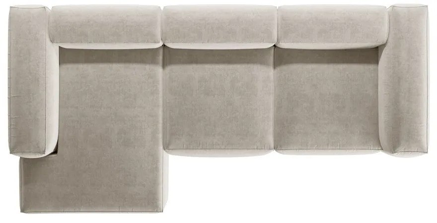 Colțar bej (cu colț pe partea stângă/cu șezlong) Bergamo – Cosmopolitan Design