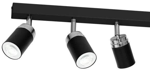 Spot RENO 6xGU10/60W/230V negru/crom