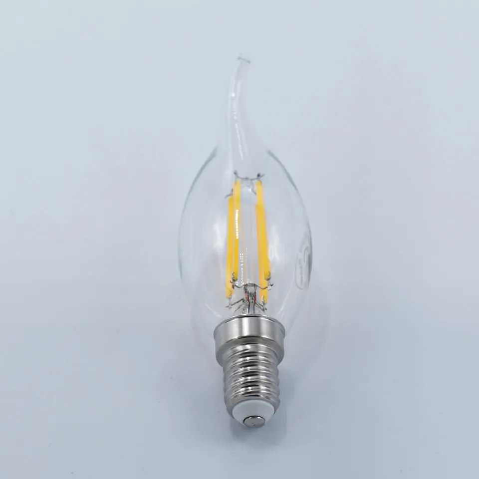 Bec LED Vintage filament 4W(38W) Braytron, flacara, E14, 470lm, lumina calda(3000 K), clasa energetica E