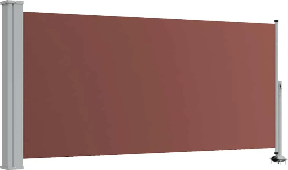 vidaXL Copertină laterală retractabilă de terasă, maro, 120 x 300 cm
