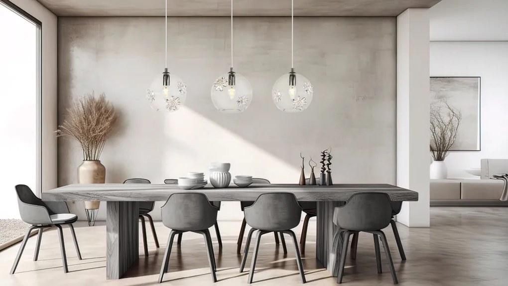 Lustra LUX decorativ fulgi de zapada din cristal SNOWFLAKE 02B