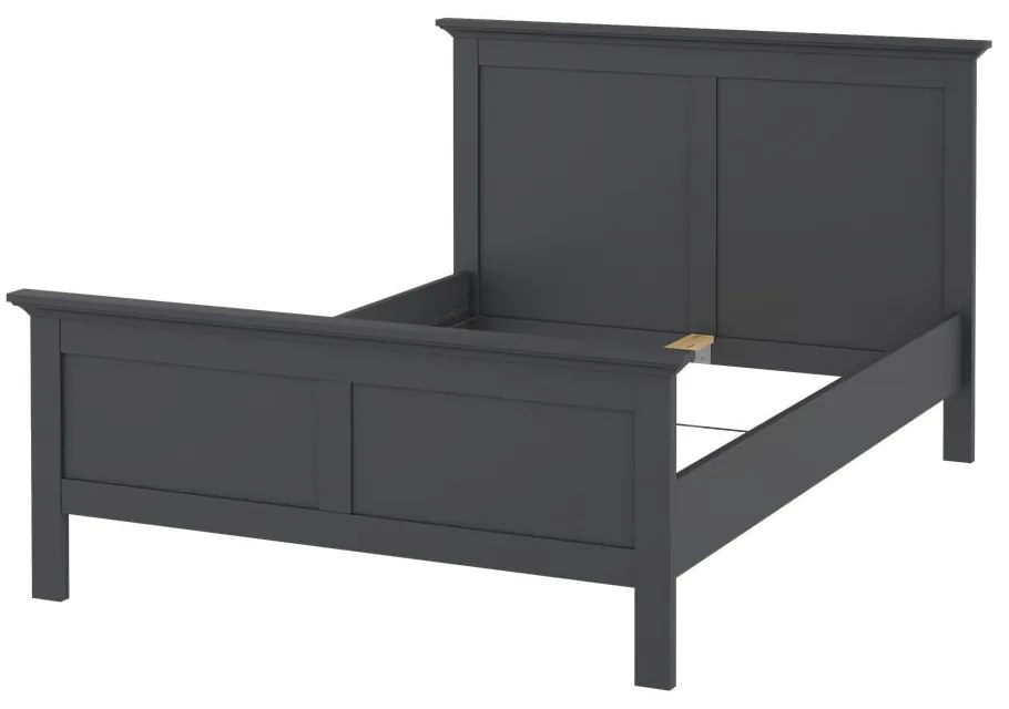 Pat matrimonial gri 140x200 cm Paris – Tvilum