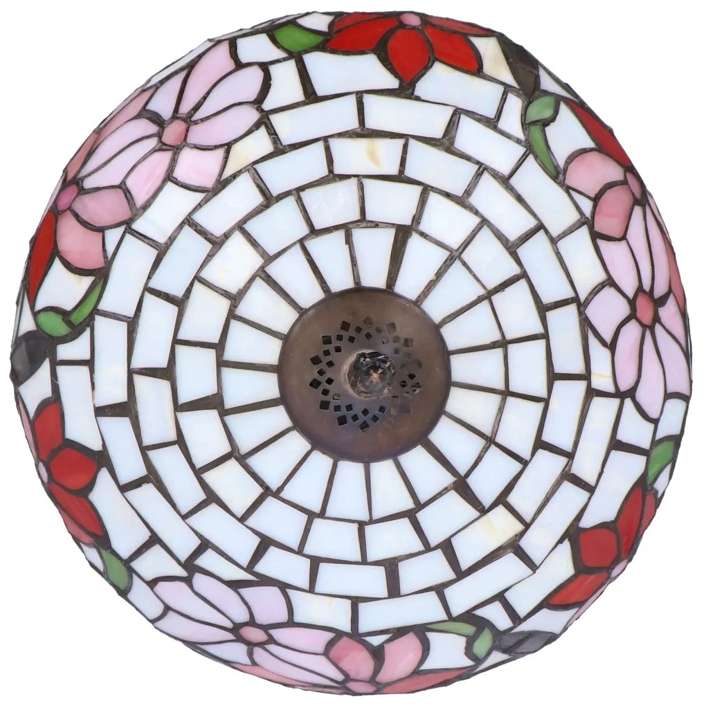 Lampa de masa Tiffany Flower h 45 cm, abajur 30 cm