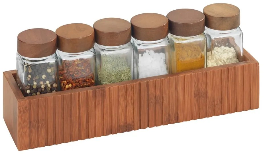 Organizator pentru mirodenii autoadeziv din bambus Mera – Wenko