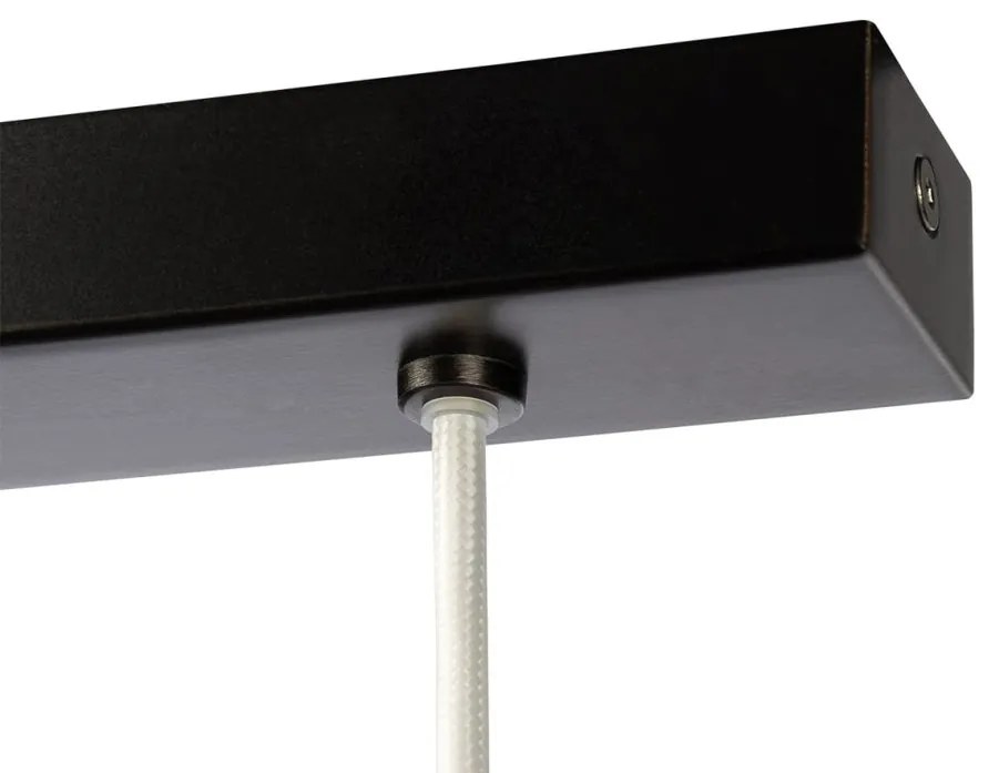 Lustra cu 4 pendule suspendate din Sticla, Alb, VENTURA