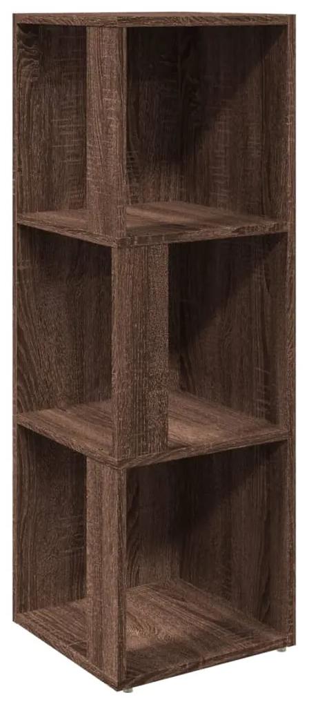 825830 vidaXL Dulap colțar, stejar maro, 33x33x100 cm, lemn compozit