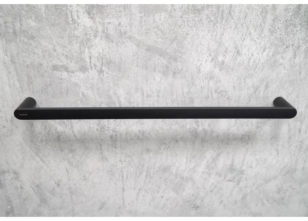 Suport de prosoape de perete ROUND 62,8 cm, negru - Deante ADR_N621