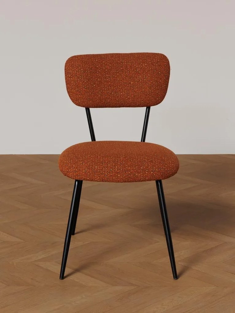 Scaun dining portocaliu din textil, Kiwi