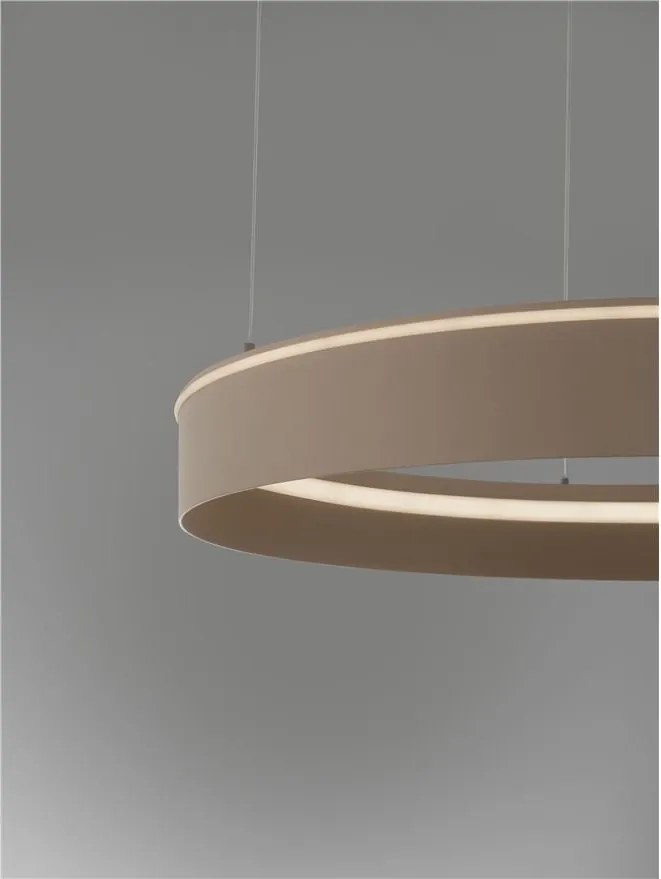 Lustra LED design circular OLIVIA bej D-78cm