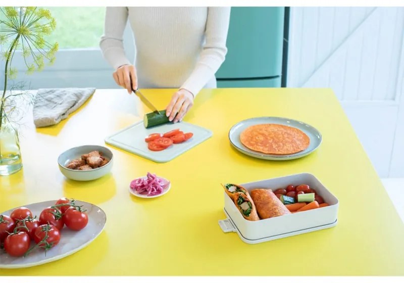 Cutie pentru alimente Brabantia Make&Take 1006289, 2 L, Inchidere etansa, Fara BPA, Gri deschis