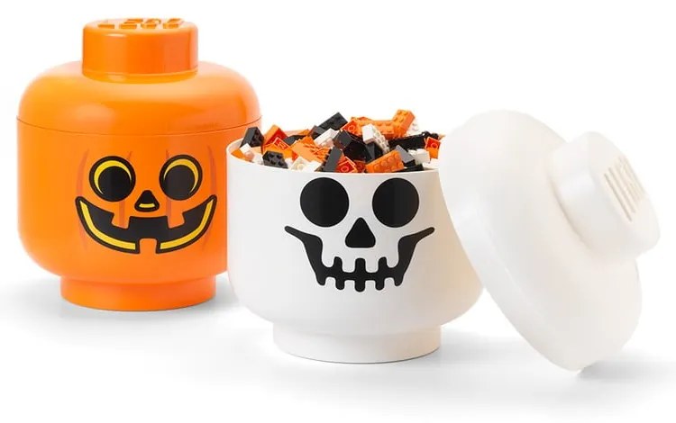 Cutie depozitare LEGO® Pumpkin Head L, portocaliu