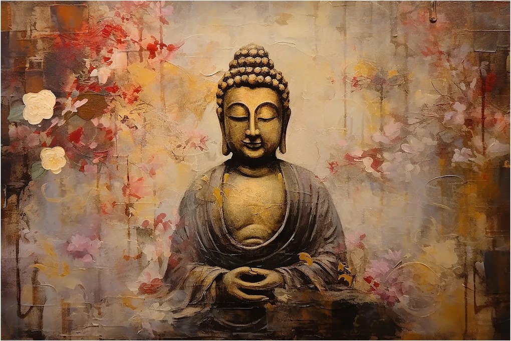 Tablou - Buddha, pictură (90x60 cm)