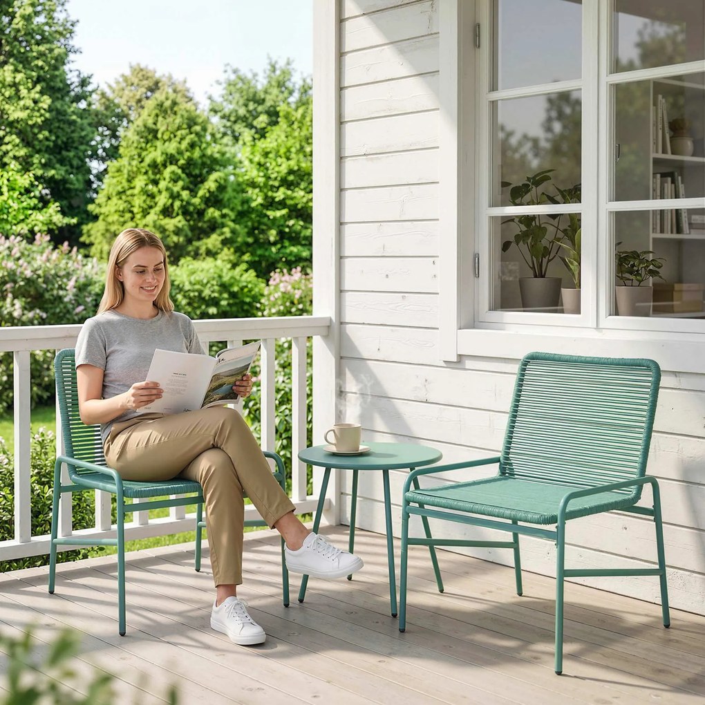 Outsunny set poliratan sintetic | Aosom Romania