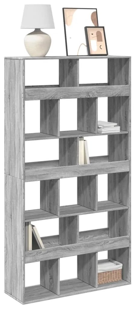 vidaXL Bibliotecă, gri sonoma, 100x33x187,5 cm, lemn prelucrat