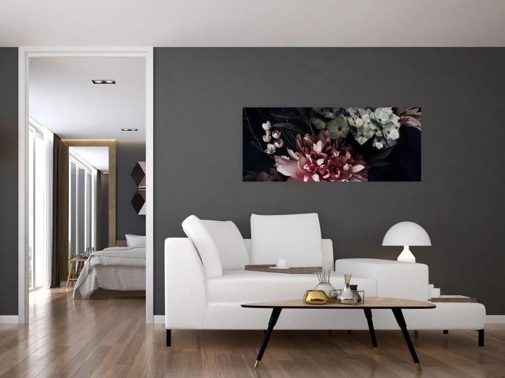 Tablou cu buchet (120x50 cm)