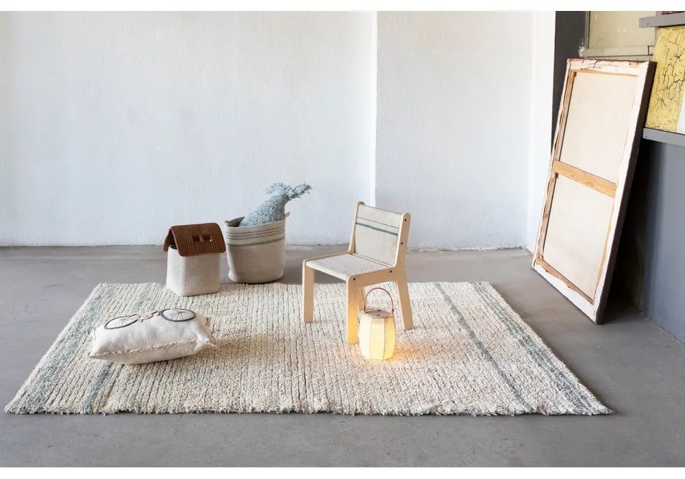 Scaun de copii bej/în culoare naturală Vintage Blue – Lorena Canals