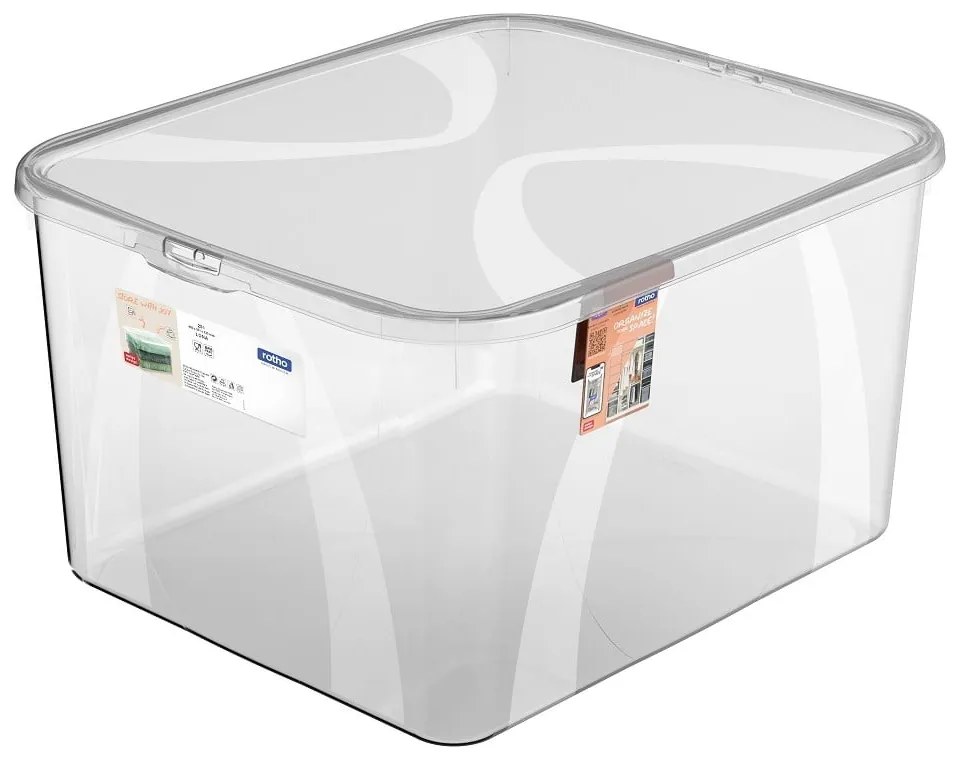 Cutie de depozitare din plastic cu capac 25 l Lona - Rotho