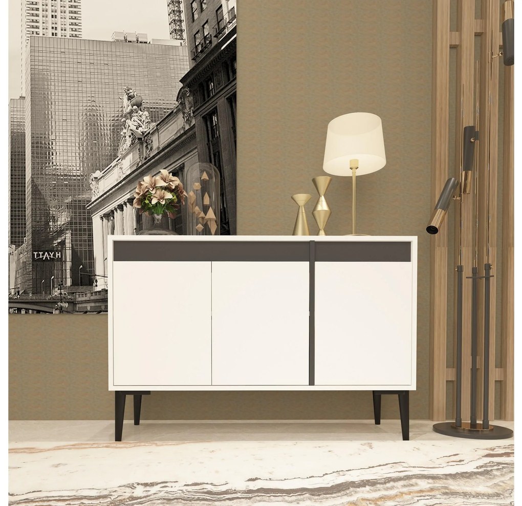 Dulap Kasuma (alb + antracit) . 1093371