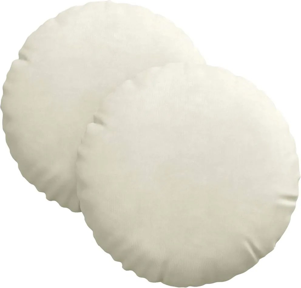 vidaXL Perne de Șezut 2 pcs Crem Ø 40 x 13 cm Catifea