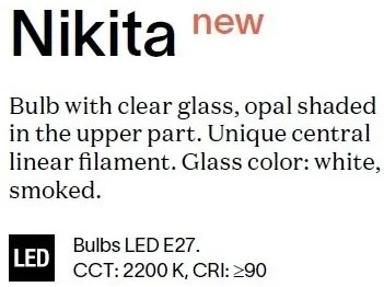 Bec LED Decorativ, E27 Nikita-3 3w 2200K cri90, Fumuriu